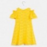 Sukienka z perforacją dziewczęca Mayoral 6983-78 Żółty