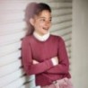 Sweter łączony dziewczęcy Mayoral 7329-55 kolor różowy