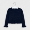 Sweterek z falbanką dziewczęcy Mayoral 4350-23 Granatowy