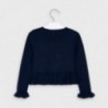 Sweterek z falbanką dziewczęcy Mayoral 4350-23 Granatowy