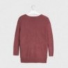 Sweter trykotowy z kieszeniami dziewczęcy Mayoral 7335-26 Różowy