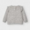 Sweter z falbankami dla dziewczynki Mayoral 2357-89 Szary