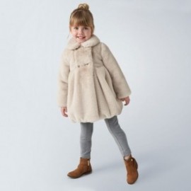Płaszcz futerko dla dziewczynki Mayoral 4410-31 Beżowy
