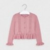 Sweterek z falbanką dziewczęcy Mayoral 4350-20 Różowy