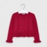 Sweterek z falbanką dziewczęcy Mayoral 4350-22 czerwony