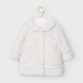 Płaszcz futerko dla dziewczynki Mayoral 2465-19 Kremowy