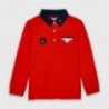 Koszulka polo z długim rękawem chłopięca Mayoral 4128-13 Czerwony
