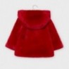 Płaszcz futerko dla dziewczynek Mayoral 2408-44 czerwony