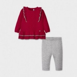 Komplet sweter i leginsy dziewczęcy Mayoral 2785-36 czerwony