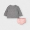 Komplet ze sweterkiem dla dziewczynki Mayoral 2217-37 szary/róż