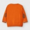 Sweter z lamówką chłopięcy Mayoral 351-16 pomarańczowy