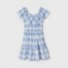 Sukienka w kratkę dziewczęca Mayoral 6925-75 Błękitny