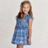Sukienka z nadrukiem dziewczęca Mayoral 3937-54 Niebieski