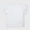 Koszulka z krótkim rękawkiem dla dziewczyn Mayoral 3002-20 Biała/niebieska