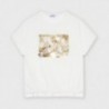Koszulka z cekinami dla dziewczynki Mayoral 6001-67 krem/złoty