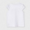Koszulka z krótkim rękawkiem dla dziewczynek Mayoral 3013-74 Biała