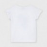 Koszulka z krótkim rękawkiem dla dziewczyn Mayoral 3003-84 Biała/błękitna