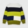 Sweter w paski chłopięcy Mayoral 3328-15 zielony