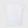 Koszulka z nadrukiem dla dziewczynek Mayoral 3019-25 Biała