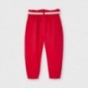 Spodnie luźne z paskiem dziewczęce Mayoral 3552-49 Czerwony