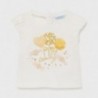 Koszulka z krótkim rękawem dziewczęca Mayoral 1081-69 Krem/żółty