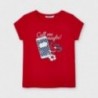 Koszulka z krótkim rękawkiem dla dziewczynek Mayoral 3020-12 czerwona