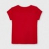 Koszulka z krótkim rękawkiem dla dziewczynek Mayoral 3020-12 czerwona