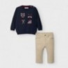 Komplet sweter i spodnie chłopięcy Mayoral 2588-59 Granat/beż