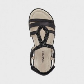 Sandały z kamyczkami dla dziewczynek Mayoral 45271-28 czarne