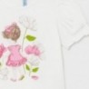 Koszulka z nadrukiem dla dziewczynek Mayoral 1077-47 biała/Róż