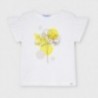 Koszulka z krótkim rękawkiem dla dziewczyn Mayoral 3003-85 Biały/Żółty