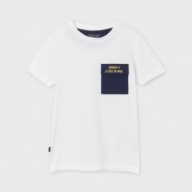 Koszulka z kieszonką chłopięca Mayoral 6085-41 Biały