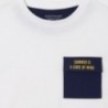 Koszulka z kieszonką chłopięca Mayoral 6085-41 Biały