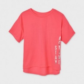 Koszulka z nadrukiem dla dziewczyny Mayoral 6019-70 Róż neon