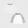 Komplet 2 koszulki dla chłopca Mayoral 1076-39 Szary/biały