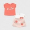 Komplet 2 koszulki dla dziewczynki Mayoral 1072-48 Pomarańczowy
