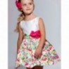 Sukienka w kwiaty dla dziewczynki Abel & Lula 5027-6 Fuksja