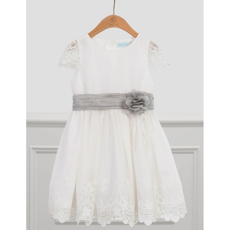 Sukienka tiulowa dla dziewczynek Abel & Lula 5006-26 Biała