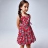 Sukienka z nadrukiem dla dziewczynek Mayoral 3947-3 czerwona