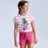Komplet koszulka i szorty dziewczęcy Mayoral 6278-25 Różowy