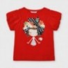 Koszulka z krótkim rękawkiem dla dziewczyn Mayoral 3002-21 Czerwony
