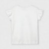 Koszulka z nadrukiem dla dziewczynek Mayoral 3019-28 Kremowy
