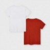 Komplet koszulek z krótkim rękawkiem dla chłopców Mayoral 3033-73 Czerwony/biały