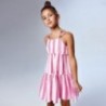 Sukienka w paski dla dziewczyny Mayoral 6947-41 różowy