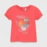Koszulka z nadrukiem dziewczęca Mayoral 1087-50 Koralowy