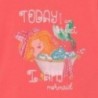 Koszulka z nadrukiem dziewczęca Mayoral 1087-50 Koralowy