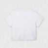 Koszulka z aplikacją dziewczęca Mayoral 3010-27 Biały/granat