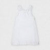 Sukienka z aplikacjami dziewczęca Mayoral 3955-54 Biały