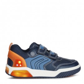 Buty sneakersy chłopięce Geox J949CD-0FE14-C0820 kolor granat/pomarańcz