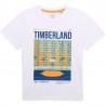 Koszulka z krótkim rękawem chłopięca TIMBERLAND T25R77-10B kolor biały